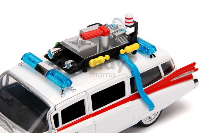 Autíčko Ghostbusters ECTO-1 Jada kovové s otvárateľnými dverami dĺžka 23 cm 1:24 od 8 rokov