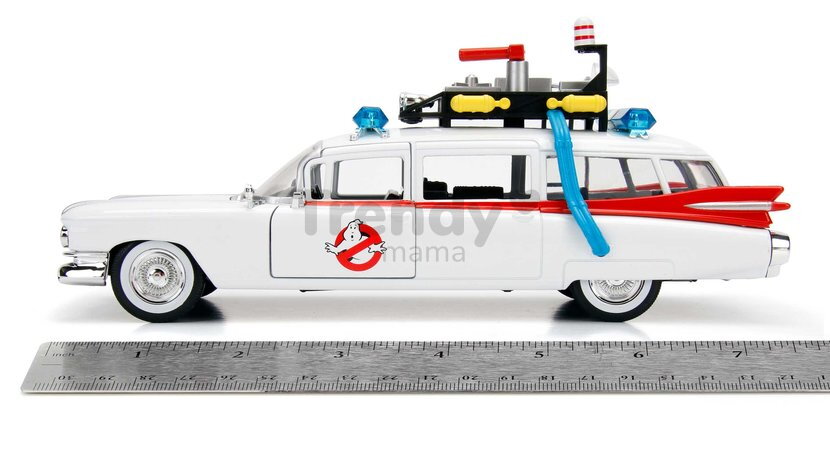 Autíčko Ghostbusters ECTO-1 Jada kovové s otvárateľnými dverami dĺžka 23 cm 1:24 od 8 rokov
