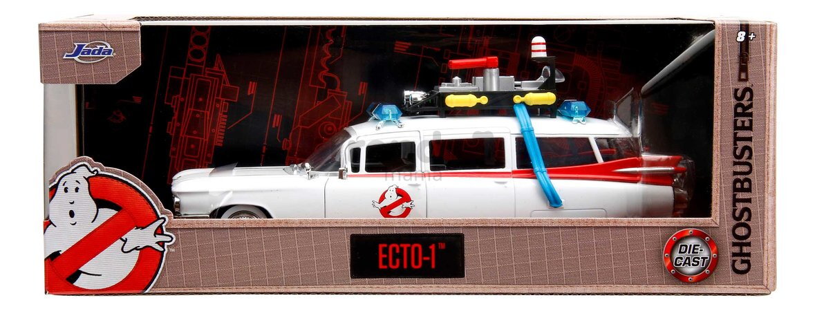 Autíčko Ghostbusters ECTO-1 Jada kovové s otvárateľnými dverami dĺžka 23 cm 1:24 od 8 rokov