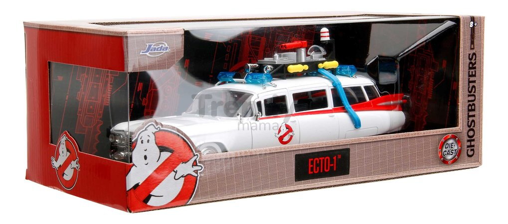 Autíčko Ghostbusters ECTO-1 Jada kovové s otvárateľnými dverami dĺžka 23 cm 1:24 od 8 rokov