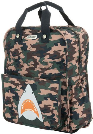 Školská taška batoh Backpack Amsterdam Large Camo Shark Jack Piers veľká ergonomická luxusné prevedenie od 6 rokov 36*29*13 cm