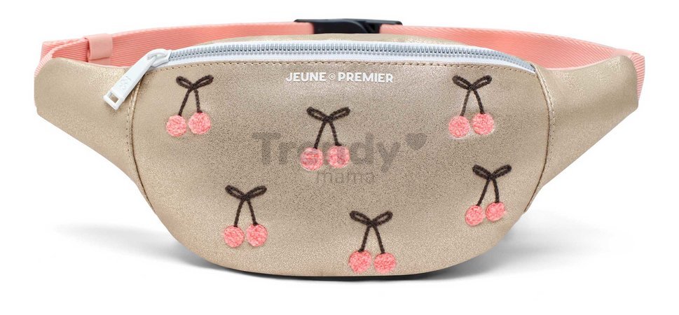 Ľadvinka Fanny Pack Banane Cherry Pompon Jeune Premier s nastaviteľnou dĺžkou luxusné prevedenie 13*40 cm