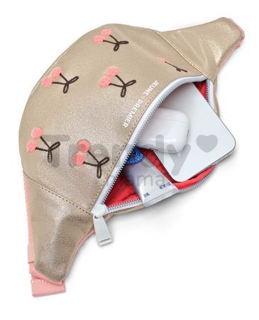 Ľadvinka Fanny Pack Banane Cherry Pompon Jeune Premier s nastaviteľnou dĺžkou luxusné prevedenie 13*40 cm