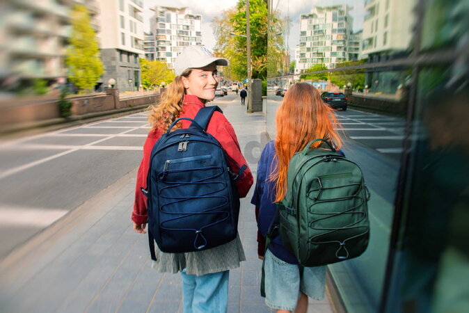 Školský batoh Backpack College Khaki Jeune Premier ergonomický luxusné prevedenie 45*30 cm