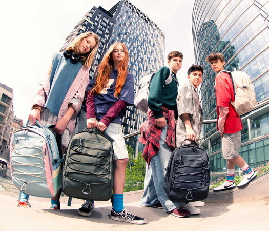 Školský batoh Backpack College Grey Melange Jeune Premier ergonomický luxusné prevedenie 45*25 cm