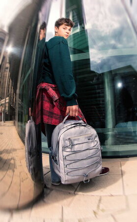 Školský batoh Backpack College Grey Melange Jeune Premier ergonomický luxusné prevedenie 45*25 cm