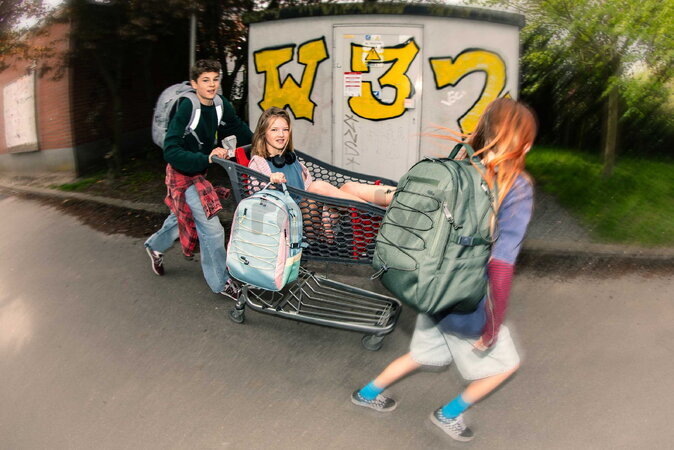 Školský batoh Backpack College Grey Melange Jeune Premier ergonomický luxusné prevedenie 45*25 cm
