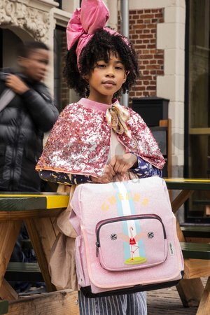 Školská taška batoh Backpack Berlin Flamingo Jack Piers ergonomická luxusné prevedenie od 6 rokov 36*13*29 cm