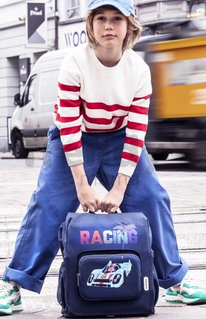 Školská taška batoh Backpack Berlin Race Jack Piers ergonomická luxusné prevedenie od 6 rokov 36*13*29 cm