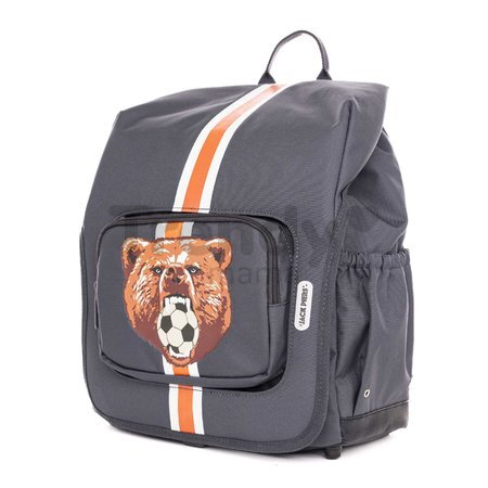 Školská taška batoh Backpack Berlin Soccer Bear Jack Piers ergonomická luxusné prevedenie od 6 rokov 36*13*29 cm