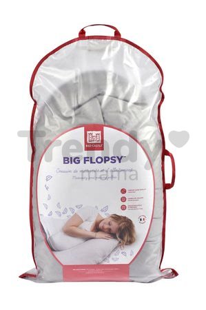 Dojčiaci vankúš Big Flopsy Print Jersey Bubble Red Castle hnedý s potlačou