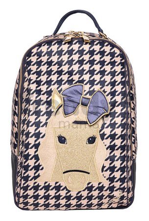 Školská taška batoh Backpack James Houndstooth Horse Jeune Premier ergonomická luxusné prevedenie 42*30 cm