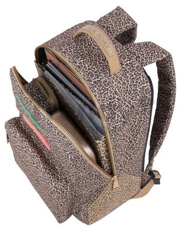 Školská taška batoh Backpack Bobbie Leopard Cherry Jeune Premier ergonomická luxusné prevedenie 41*30 cm