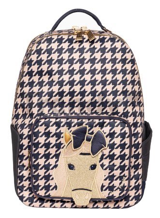 Školská taška batoh New Bobbie Houndstooth Horse Jeune Premier ergonomická luxusné prevedenie 42*30 cm