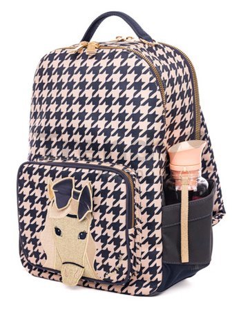 Školská taška batoh New Bobbie Houndstooth Horse Jeune Premier ergonomická luxusné prevedenie 42*30 cm