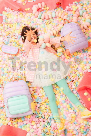 Školská taška batoh New Bobbie Puffer Pastel Party Jeune Premier ergonomická luxusné prevedenie 42*30 cm