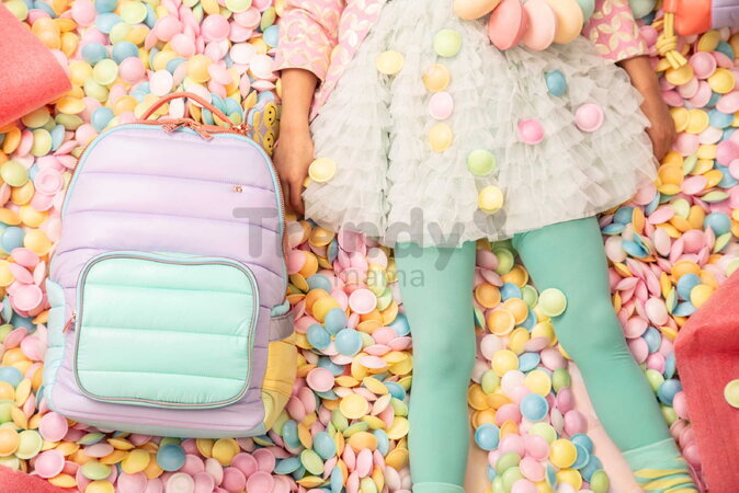 Školská taška batoh New Bobbie Puffer Pastel Party Jeune Premier ergonomická luxusné prevedenie 42*30 cm