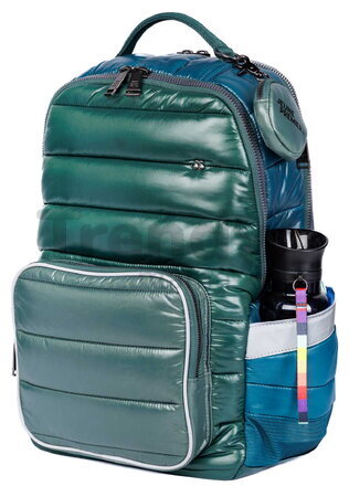 Školská taška batoh New Bobbie Puffer Green Jeune Premier ergonomická luxusné prevedenie 42*30 cm