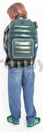 Školská taška batoh New Bobbie Puffer Green Jeune Premier ergonomická luxusné prevedenie 42*30 cm