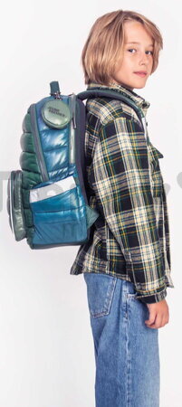 Školská taška batoh New Bobbie Puffer Green Jeune Premier ergonomická luxusné prevedenie 42*30 cm
