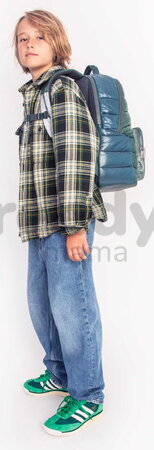 Školská taška batoh New Bobbie Puffer Green Jeune Premier ergonomická luxusné prevedenie 42*30 cm