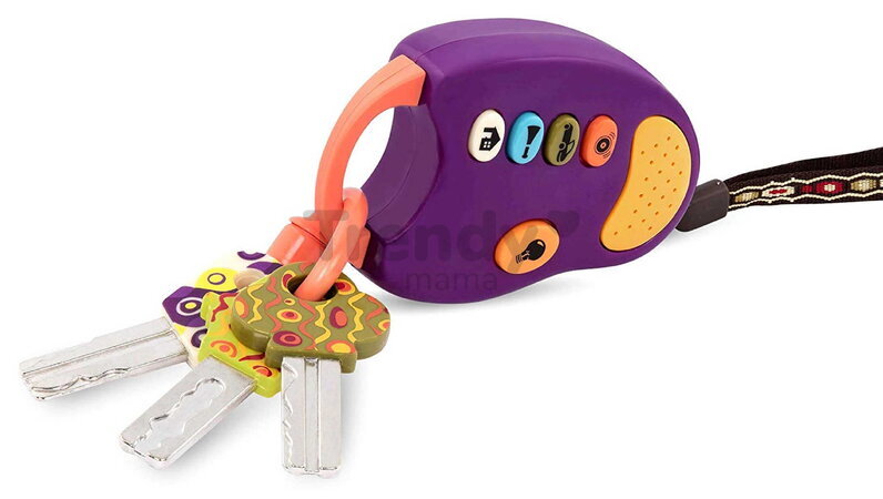Kľúče k autu FunKeys B-Toys so zvukmi a svetlom fialové od 6 mes BTBX1200Z