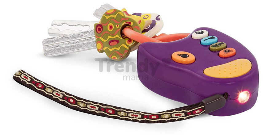 Kľúče k autu FunKeys B-Toys so zvukmi a svetlom fialové od 6 mes BTBX1200Z