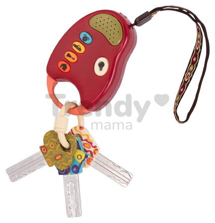Kľúče k autu FunKeys B-Toys so zvukmi a svetlom červené od 6 mes BTBX1204Z