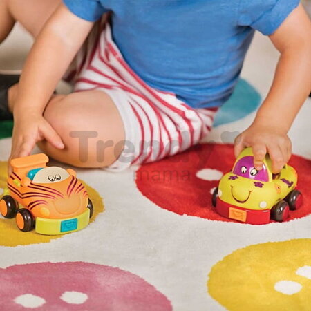 Autíčka na zotrvačník Wheeee-ls! B-Toys z mäkkého plastu 4 kusy od 12 mes BTBX1480Z