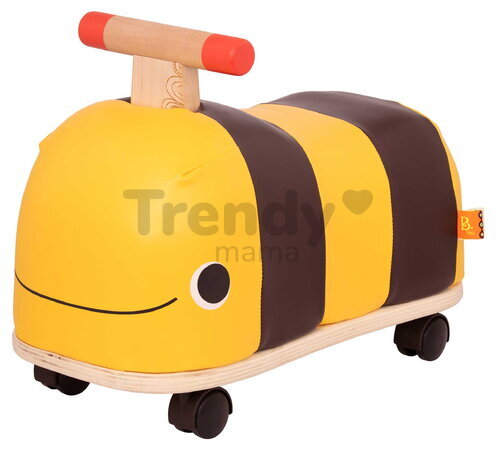 Drevené odrážadlo Včielka B-Toys s otočnými kolieskami od 18 mes BTBX1779Z