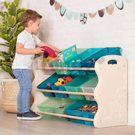 Organizér na hračky s ukladacími boxami B-Toys 10 boxov BTBX1898C1Z