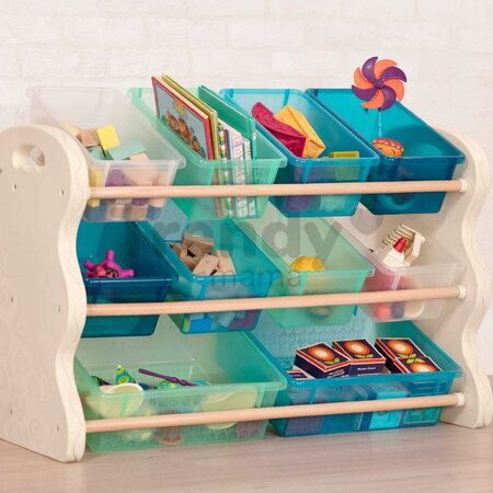 Organizér na hračky s ukladacími boxami B-Toys 10 boxov BTBX1898C1Z