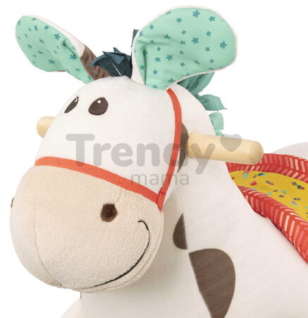 Hojdací kôň Spotty B-Toys plyšový s drevenou základňou béžový od 18 mes BTBX1935Z