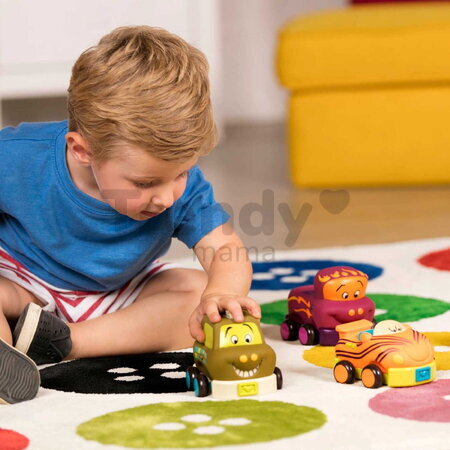 Autíčka na zotrvačník Wheeee-ls! B-Toys z mäkkého plastu 4 kusy od 12 mes BTBX1995Z