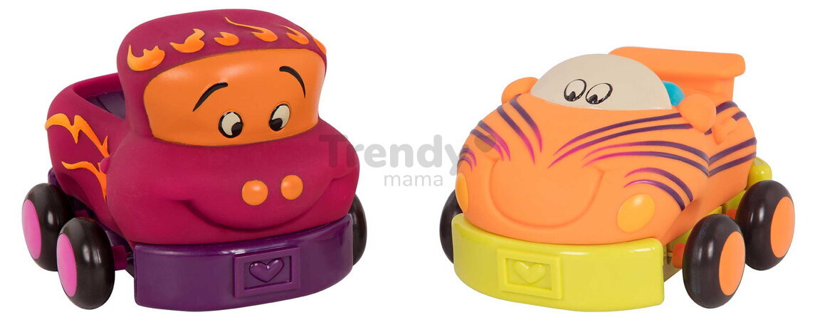 Autíčka na zotrvačník Wheeee-ls! B-Toys z mäkkého plastu 4 kusy od 12 mes BTBX1995Z