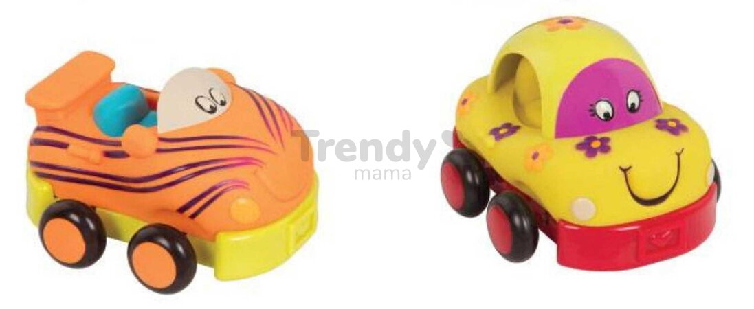 Autíčka na zotrvačník Wheeee-ls! B-Toys z mäkkého plastu 4 kusy od 12 mes BTBX1995Z