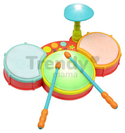 Bubenícka sada Toy Drum Set B-Toys svietiaca so zvukmi s nastaviteľnou hlasitosťou od 24 mes BTBX2303C3Z