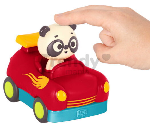 Autíčko na diaľkové ovládanie panda Bingo B-Toys so zvukmi červeno-modré od 24 mes BTBX2318Z