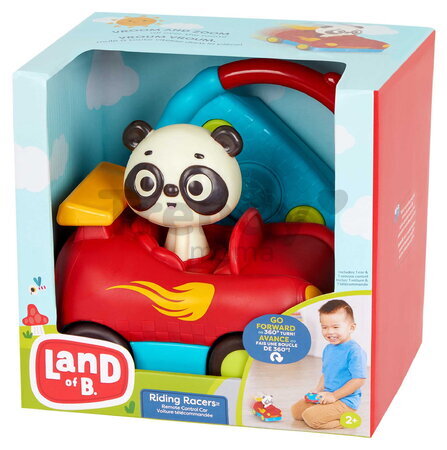 Autíčko na diaľkové ovládanie panda Bingo B-Toys so zvukmi červeno-modré od 24 mes BTBX2318Z