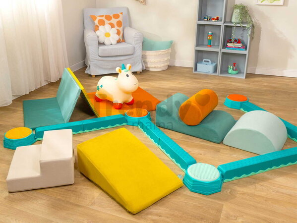 Prekážková dráha so stupienkami Balance & Build B-Toys na rozvoj rovnováhy, koordinácie a motoriky 13 prekážok BTBX2324Z