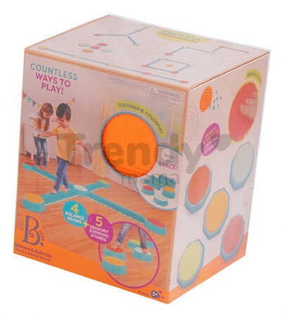 Prekážková dráha so stupienkami Balance & Build B-Toys na rozvoj rovnováhy, koordinácie a motoriky 13 prekážok BTBX2324Z