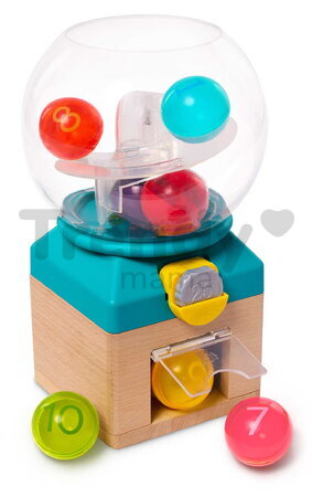 Automat s loptičkami Rainbow Gumballs B-Toys na učenie farieb a čísel od 12 mes BTBX2344