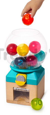 Automat s loptičkami Rainbow Gumballs B-Toys na učenie farieb a čísel od 12 mes BTBX2344