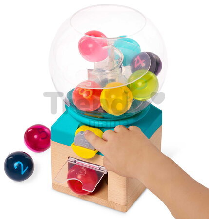 Automat s loptičkami Rainbow Gumballs B-Toys na učenie farieb a čísel od 12 mes BTBX2344