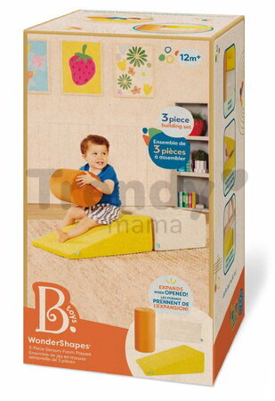 Penové tvary maxi s valcom WonderShapes B-Toys 3 kusy rampa valec a kocka od 12 mes BTBX2456Z