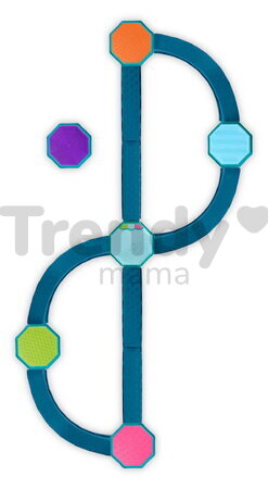 Prekážková dráha so stupienkami Balance & Groove B-Toys modulárna s hudbou a svetelnými efektmi BTBX2473Z