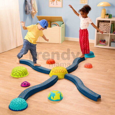 Prekážková dráha so stupienkami Balance Planet Hopper B-Toys modulárna 8 balančných dielov a 8 planét od 24 mes BTBX2494Z