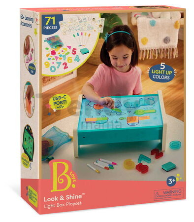 Hrací pult Look & Shine B-Toys na učenie čísel, farieb a tvarov svietiaci BTBX2604Z