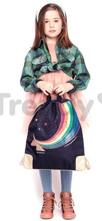 Školský vak na telocvik a prezuvky City Bag Unicorn Gold Jeune Premier ergonomický luxusné prevedenie 40*36 cm