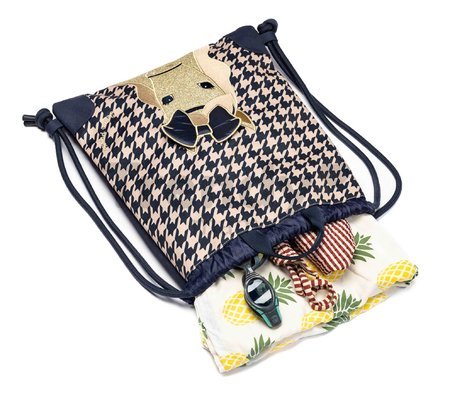 Školský vak na telocvik a prezuvky City Bag Houndstooth Horse Jeune Premier ergonomický luxusné prevedenie 40*36 cm